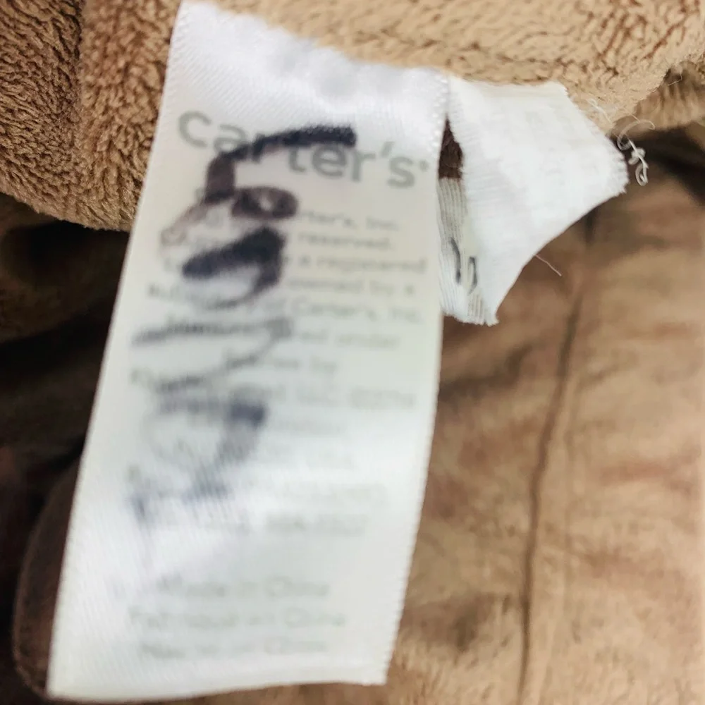 Carter's Orange Fox Plush Lovey Baby Security Blanket Brown White Leaves 2016